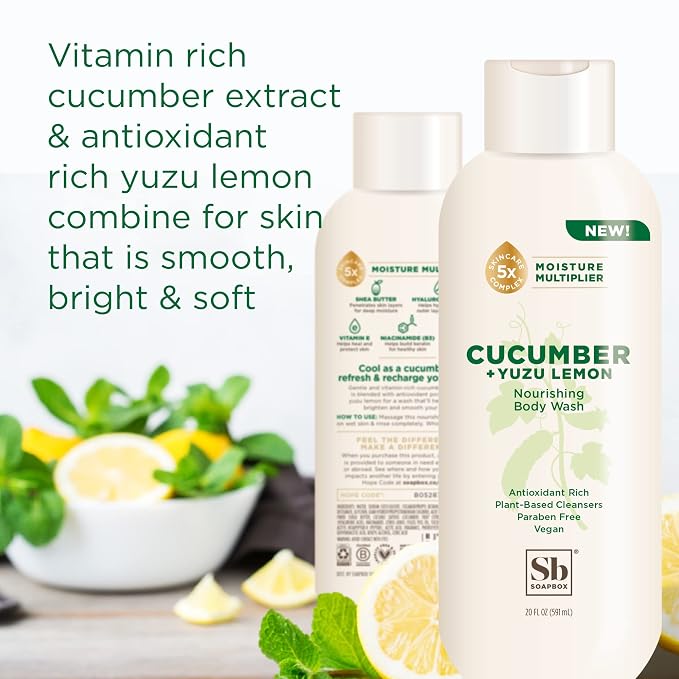 Soapbox Cucumber + Yuzu Lemon Body Wash - Image 3
