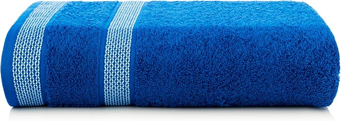 CASA COPENHAGEN Solitaire 6 Pieces Towel Set- Electric Blue, 600 GSM 2 Bath - Image 4
