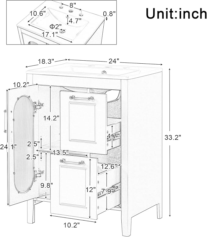 Favfurish 24" Bathroom Vanity - Image 2