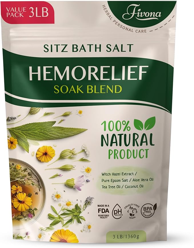 Sitz Bath Salts for Hemorrhoids Treatment by Fivona