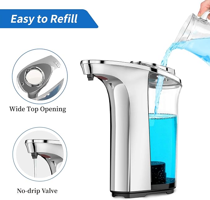 Automatic Soap Dispenser Touchless 17oz/500ml, Battery Countertop Dispensers - Image 3
