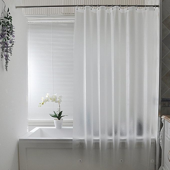 AooHome Frosted Shower Curtain Liner 8G Eva Extra Long Shower Curtain 72x78 Inch by AooHome