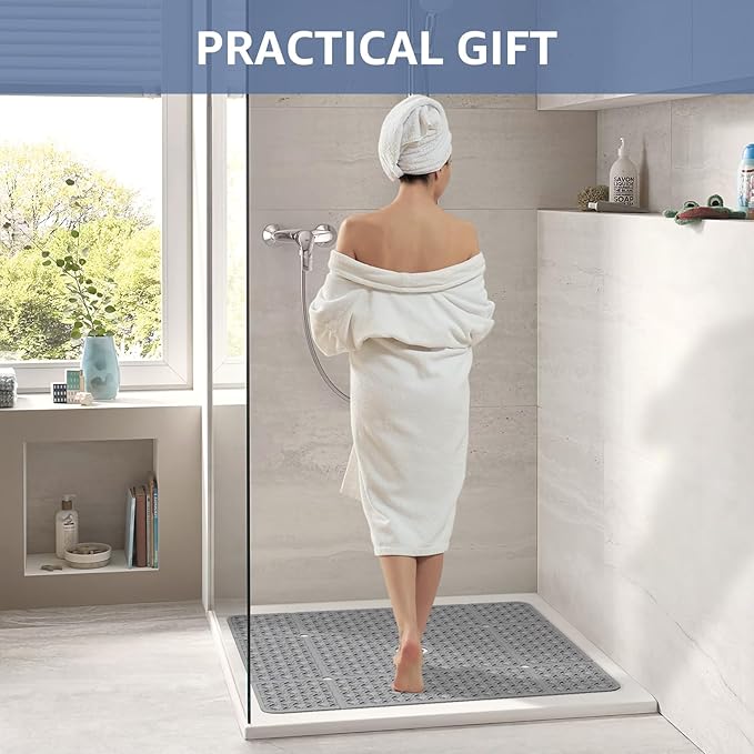 OTHWAY Square Shower Mat, TPE Anti Slip Shower Mat - Image 6