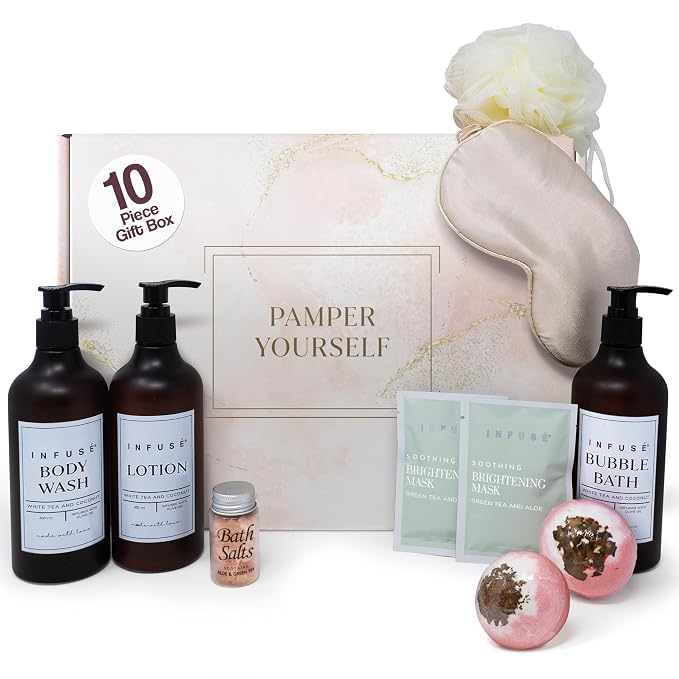 10-Piece Spa Gift Box for Women | Self-Care Set by 1-Shoppe