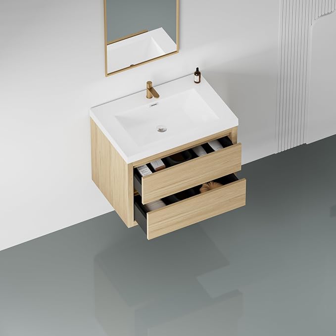 30" Wall-Mounted Bathroom Vanity - Image 7