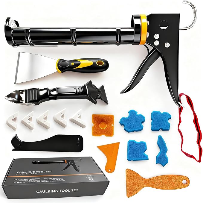 Caulk Gun Kit with Caulk Remover Tool by Unknown