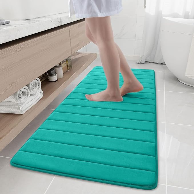 Buganda Memory Foam Bath Mat, Ultra Soft and Non-Slip Bathroom Rugs, Water by Buganda