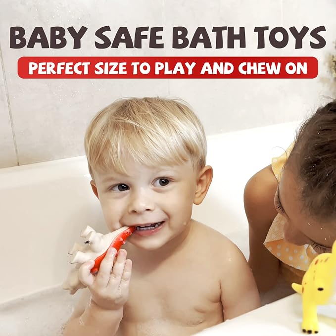 Hely Cancy Dinosaur Bath Toys for Toddler, No Hole Baby Bathtub Shower Water - Image 6