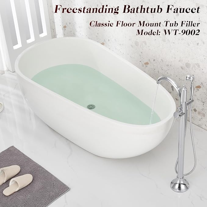 Free Standing Tub Faucet, Classic Freestanding Bathtub Faucet - Image 2