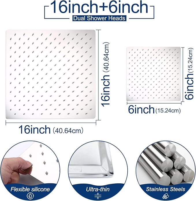 Thermostatic Shower System Dual Shower Heads - Image 5