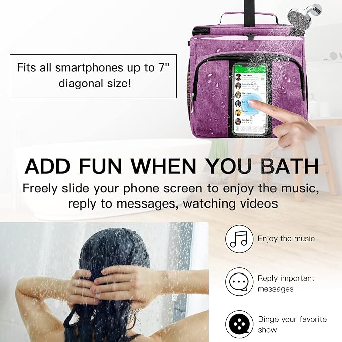 Bukere Portable Shower Caddy College Dorm Room Essential, Shower Caddy Tote Bag - Image 3