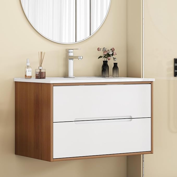 32" Wall Mounted Bathroom Vanity by KebuzHouse