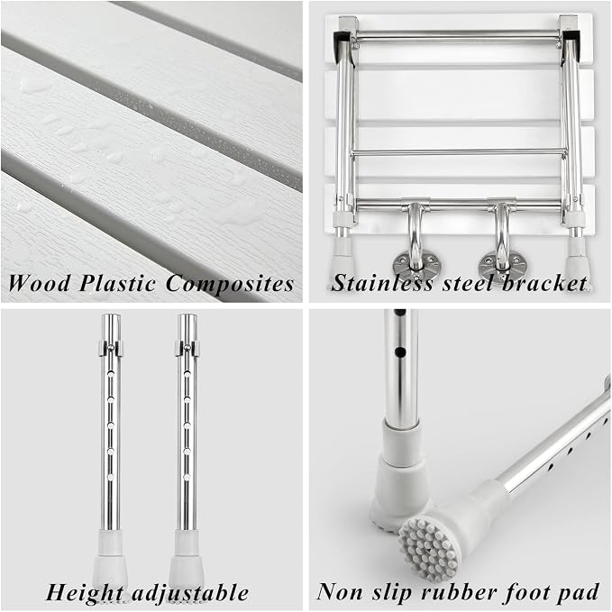 Folding Shower Seat Wall Mounted - Image 7