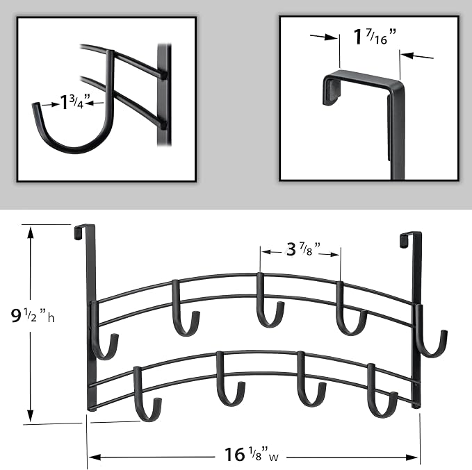 LYNK Professional® Home™ Over Door Hooks Rack - Image 7