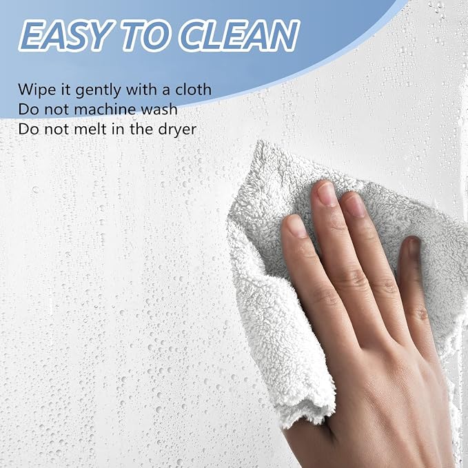 White Stall Shower Curtain Liner 36 x 72 inch Plastic Shower Liner Washable - Image 3