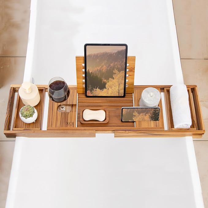 XcE Teak Bathtub Caddy Tray - Image 5
