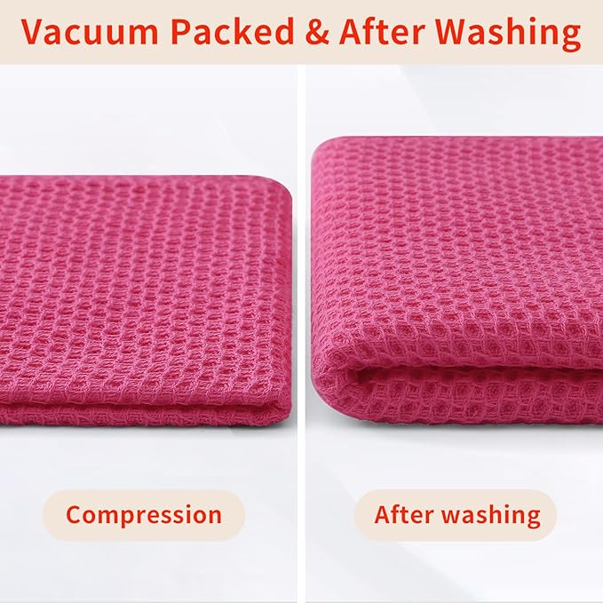 Homaxy 100% Cotton Waffle Weave Kitchen Dish Cloths, Ultra Soft Absorbent Quick - Image 8