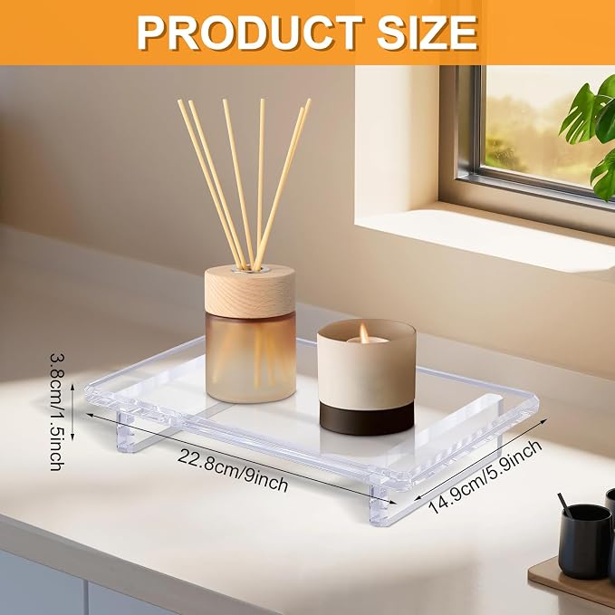 Acrylic soap Dish Tray for Bathroom Counter and Kitchen - Image 3
