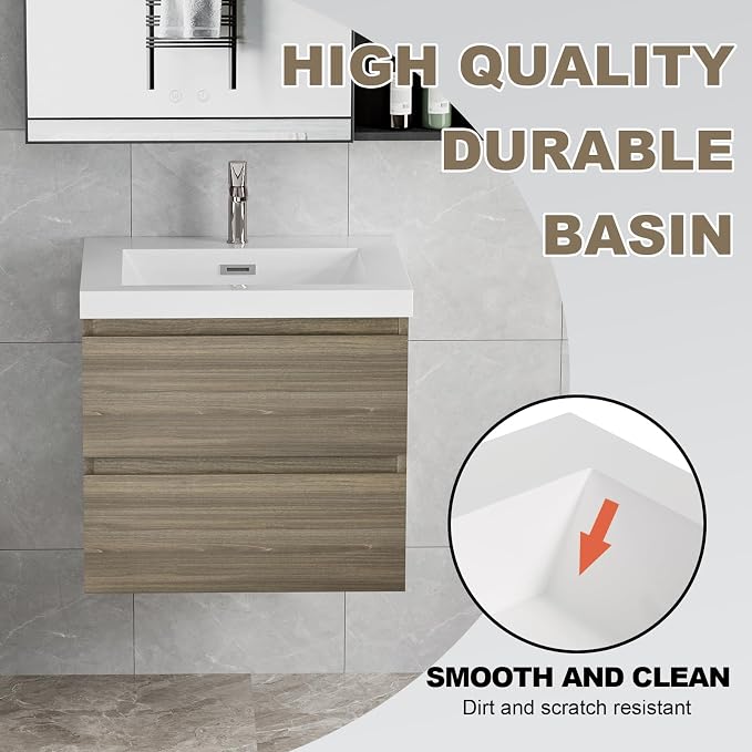 Floating Vanity Bathroom, 30 Inch Bathroom Vanity - Image 3
