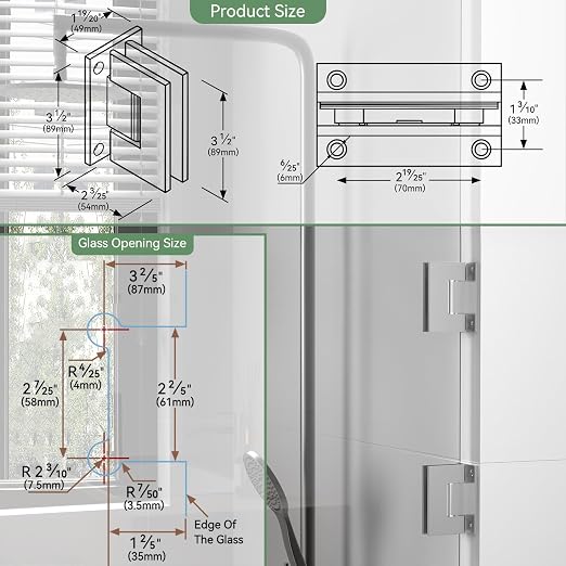 Shower Door Hardware Kit 304 Stainless Steel - Image 7