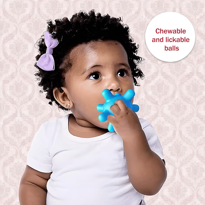 Sensory Balls for Baby Ball for Toddlers 1-3, Textured Multi Ball Set Soft - Image 5