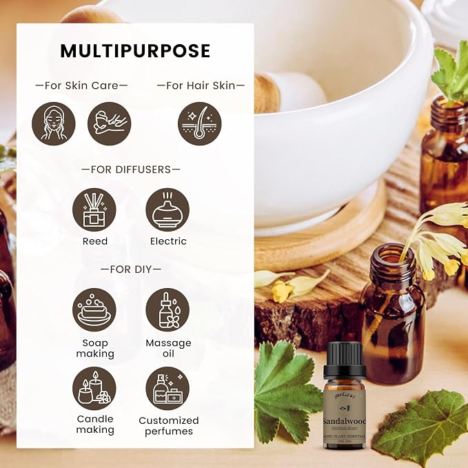yethious Jasmine Sandalwood Essential Oil 100% Pure Organic Essential Oil Set - Image 6