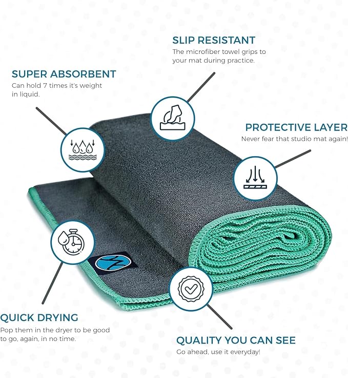Youphoria Yoga Microfiber Non-Slip Towel - Image 3