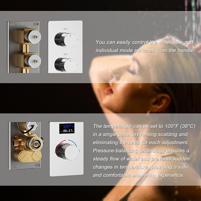 Polished Chrome Digital Display Shower System - Image 3