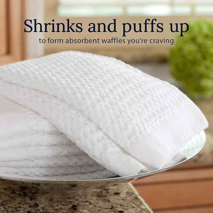 GILDEN TREE Waffle Towels for Bathroom Luxury 100% Cotton Bath Towels, Quick - Image 3