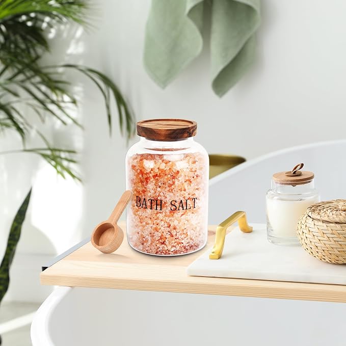 2Pcs 74 oz Glass Bath Salts Jar, Bath Salt Container - Image 3