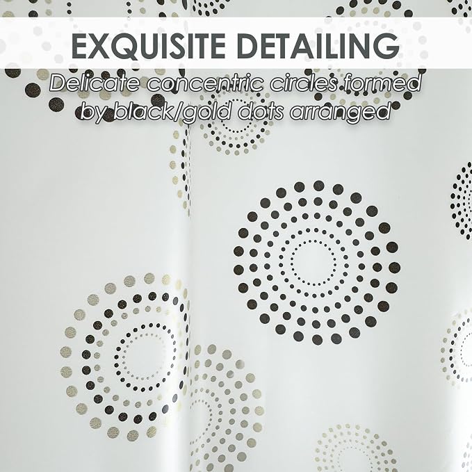Plastic Shower Curtain Liner, Waterproof Printed PEVA Shower Curtain - Image 4