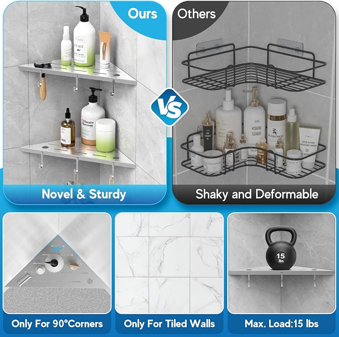 Corner Shower Shelves - Image 4