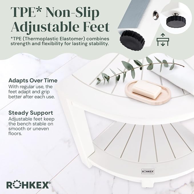 Waterproof Corner Shower Stool - Image 6