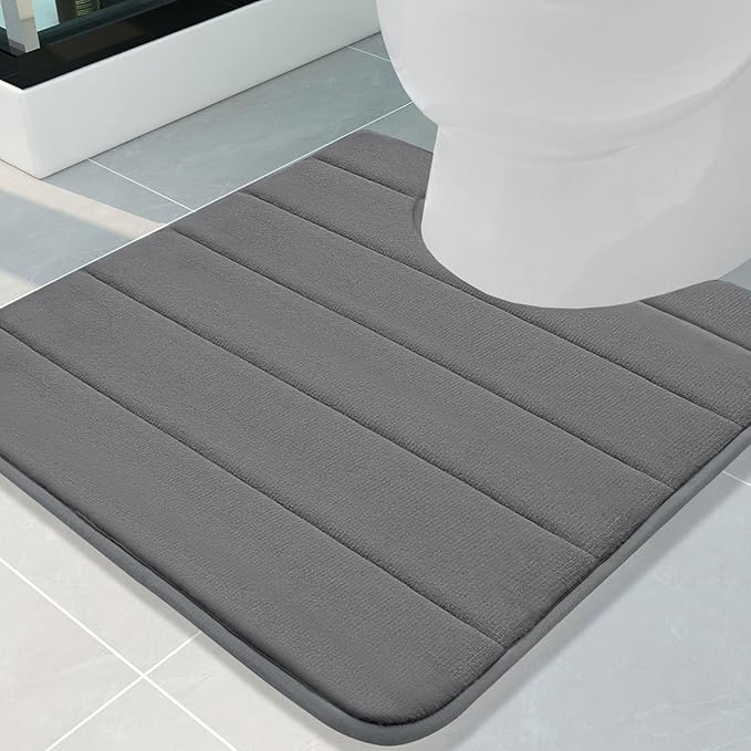 Buganda Memory Foam U-Shaped Contour Toilet Rugs, Non Slip Absorbent, Thick by Buganda