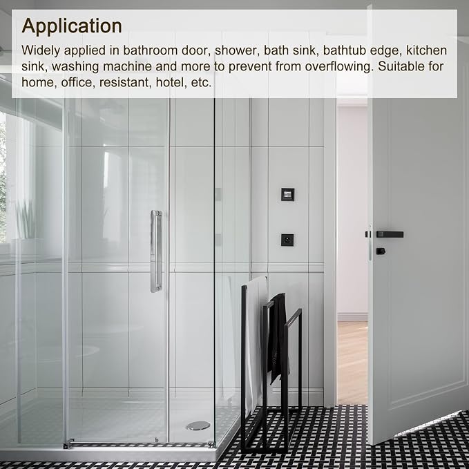 39"x0.8"x0.5" Collapsible Shower Barrier Stopper - Image 5