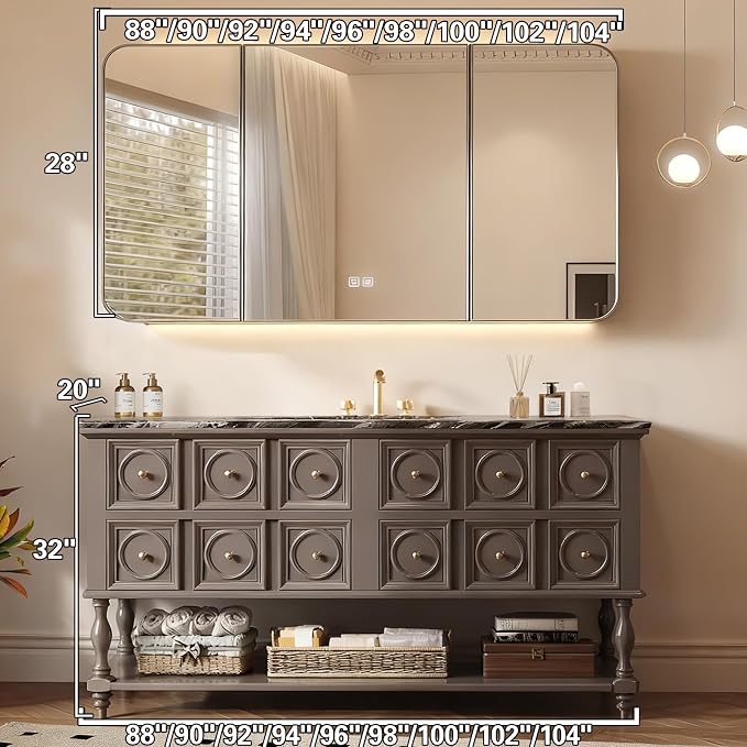 88IN Bathroom Vanity with Sink - Image 2