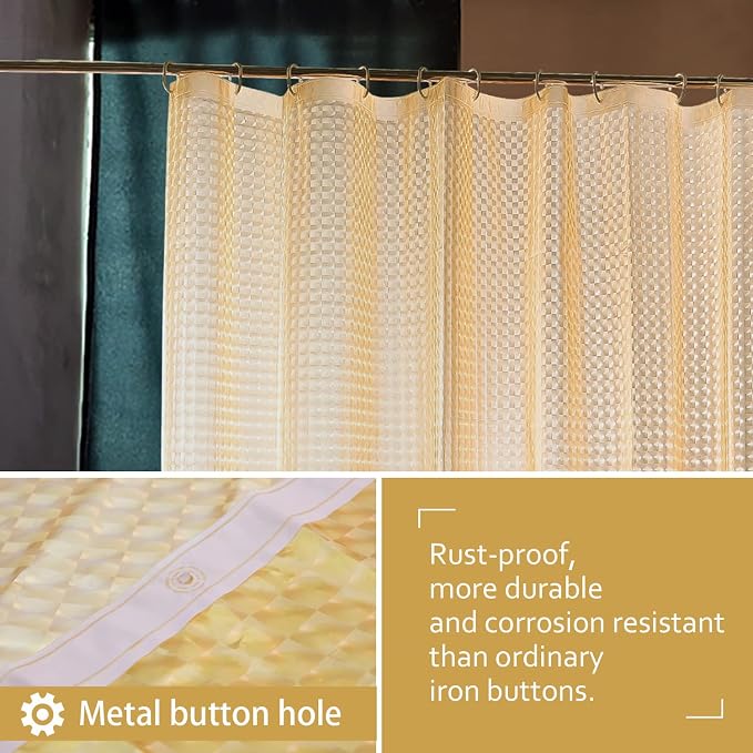 NTBAY EVA Semi-Transparent Clear Shower Curtain - Image 5