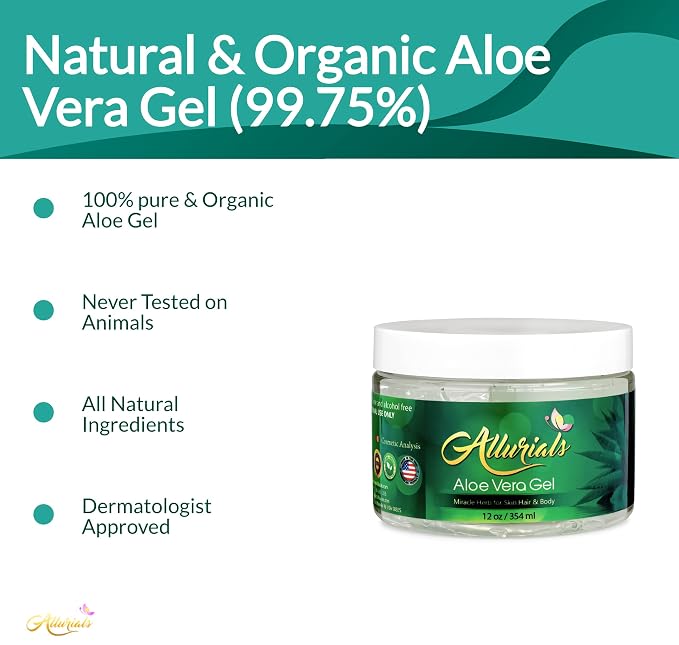 Allurials 99.75% Pure & Organic Aloe Vera Gel - Image 2