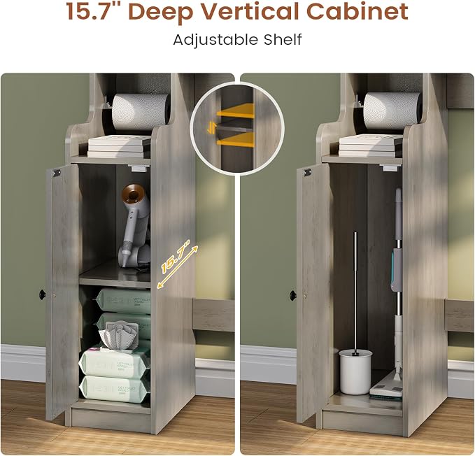 Itaar Over The Toilet Storage Cabinet, Over Toilet Bathroom Organizer - Image 7