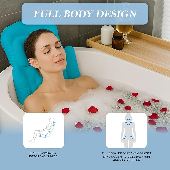 Bath Pillow for Tub | 4D Air Mesh Fabric - Image 4