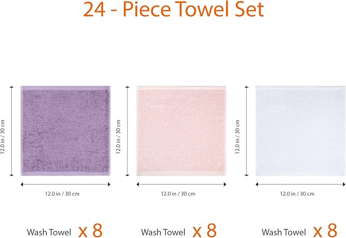 Amazon Basics washcloth for bathroom, 100% Cotton Extra Absorbent, Fast Drying - Image 4