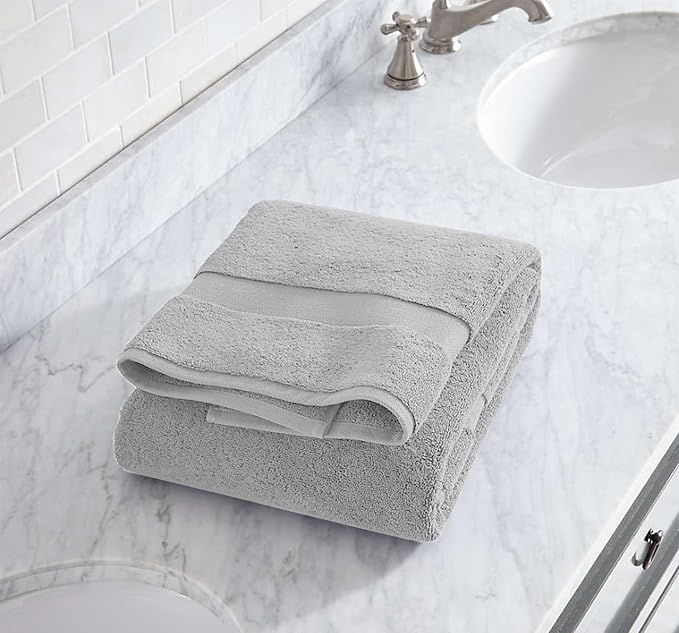 Delara 100% Organic Cotton Towels 650 GSM Plush Feather Touch Quick Dry Bath - Image 3