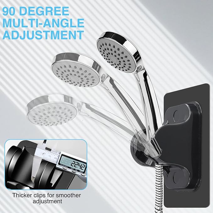 4PCS Shower Head Holder Strong Adhesive Adjustable, Waterproof Shower Hand Held - Image 6