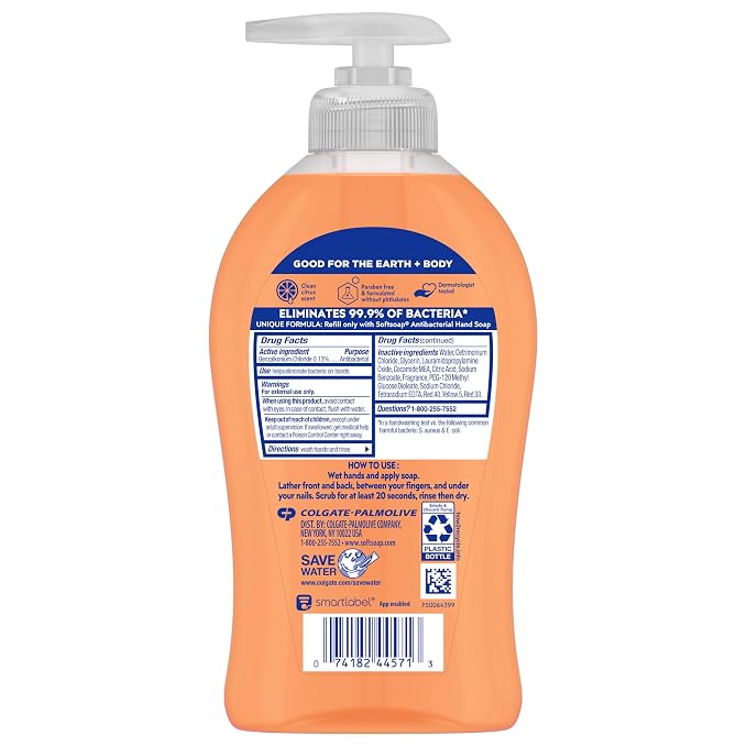 Softsoap Liquid Hand Soap, Crisp Clean Scent Hand Soap, 11.25 Ounce, 6 Pack - Image 9