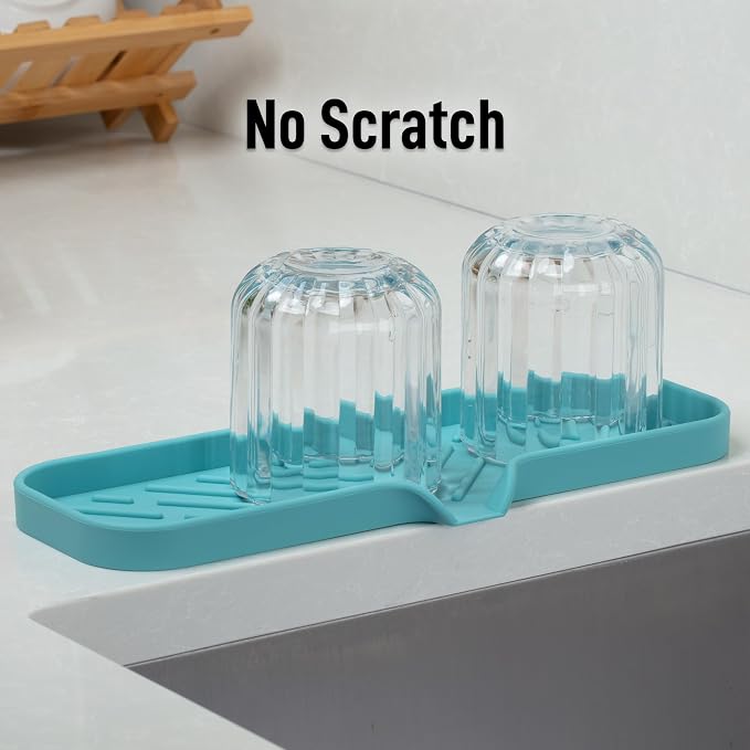 Zulay Kitchen Large Silicone Sponge Holder – Flexible Sink Organizer Tray - Image 7