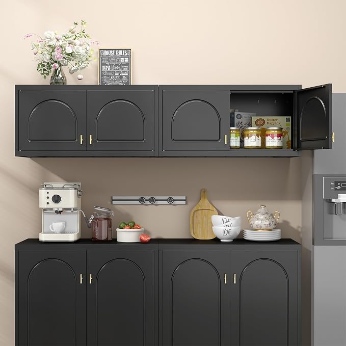 Wall Upper Storage Cabinet, Metal Bathroom Wall Mounted Cabinet, 15 Inch - Image 4