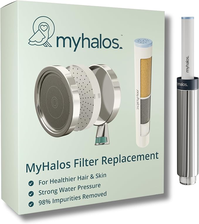 MyHalos® Hand Hard Water Shower Filter Cartridge Replacement by myhalos