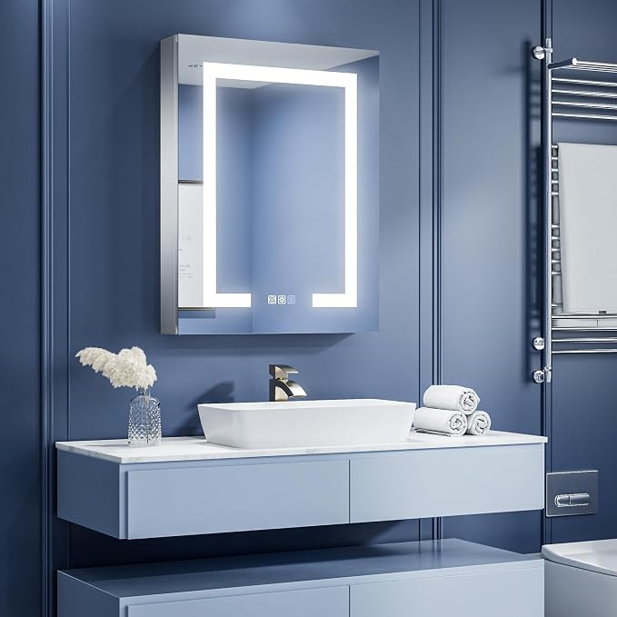 ExBrite LED Lighted Bathroom Medicine Cabinet - Image 9