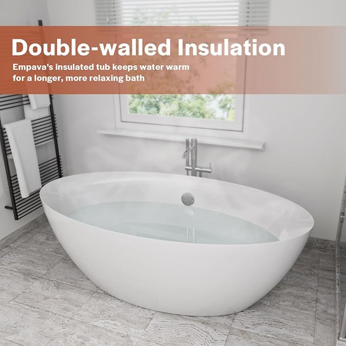 Empava EMPV-FT1503 71" Acrylic Freestanding Bathtub - Image 3