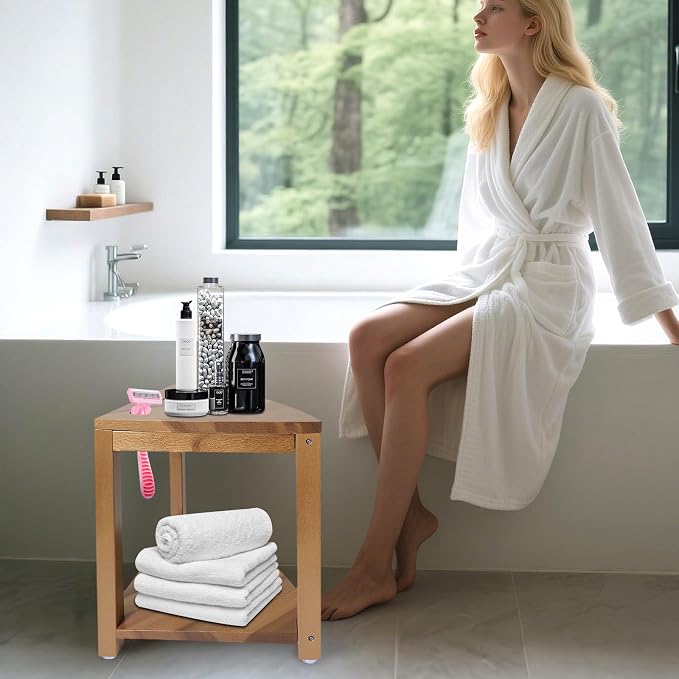 Corner Shower Stool 14.5 in, Shower Foot Rest - Image 5